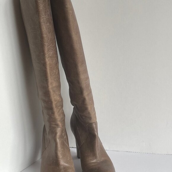 Enzo Angiolini Karissa Tall Leather High Heel Boots Light Brown Women’s 8.5 - Picture 9 of 9
